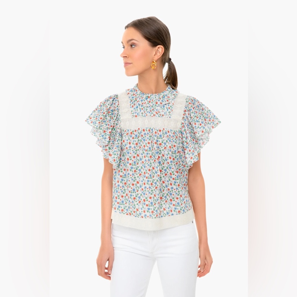 Sea New York Bubbie Ditsy Short Sleeve Top